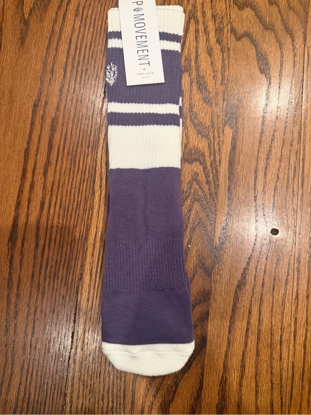 FP Movement by Free People Purple and White Athletic Tube Socks